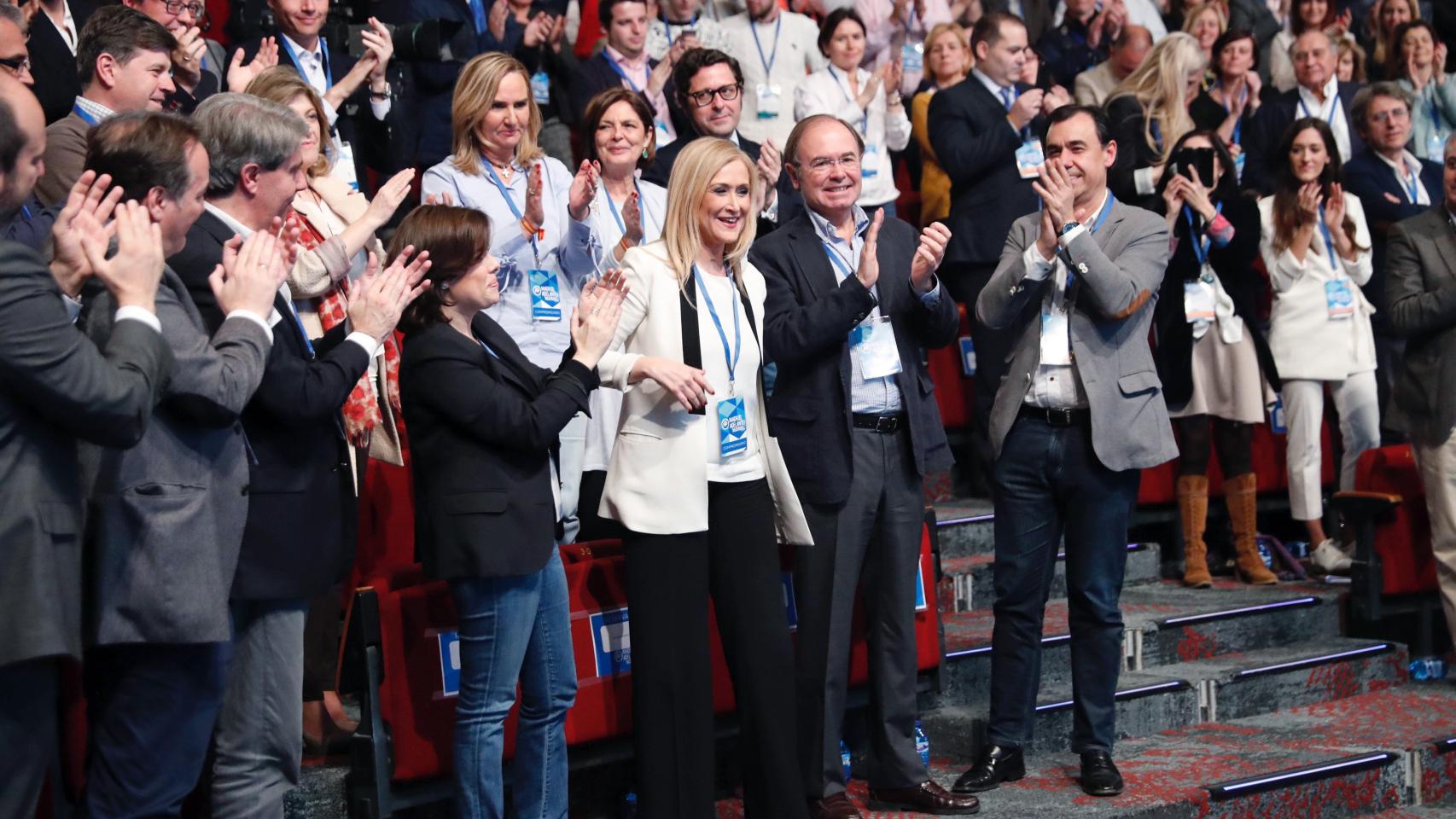 Cifuentes, ovacionada durante el Congreso del PP de Madrid.