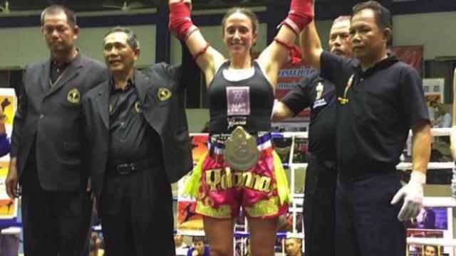 Yohanna Alonso celebra su campeonato.