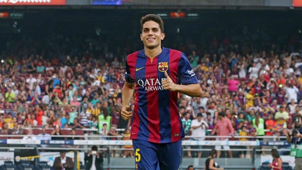 Marc Bartra, durante un partido con el Barça. Foto: fcbarcelona.es