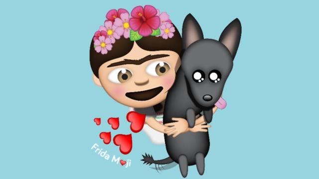 Frida Kahlo en uno de sus emoticonos. | Foto: FridaMojis.