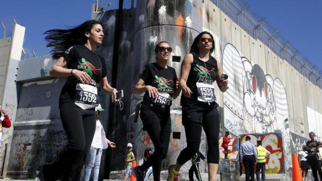 Unas corredoras en una edición pasada del maratón de Belén.