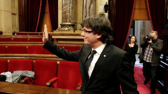El president cesado en una imagen de las últimas sesiones del Parlament