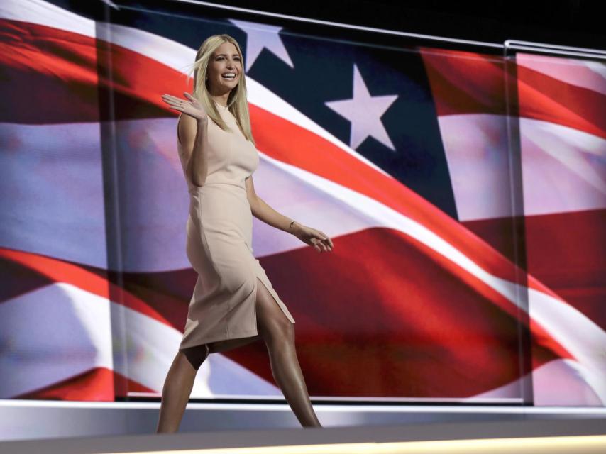 Ivanka Trump, en un acto de campaña de su padre Donald Trump