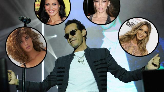 Marc Anthony y sus guapas mujeres.