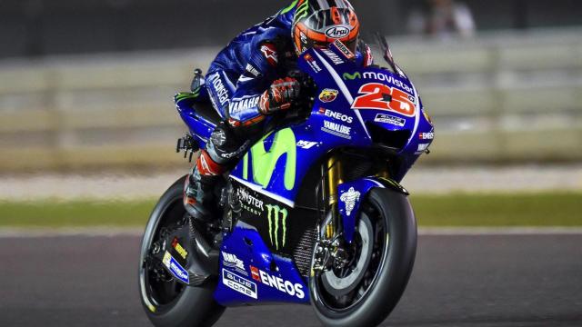 Maverick Viñales rueda el viernes en Losail.