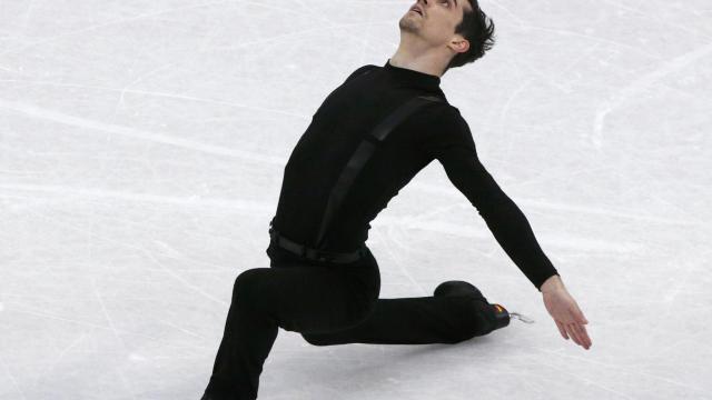Javier Fernández, durante el programa corto en Helsinki.