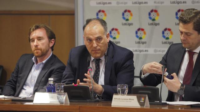 Javier Tebas, durante un acto.