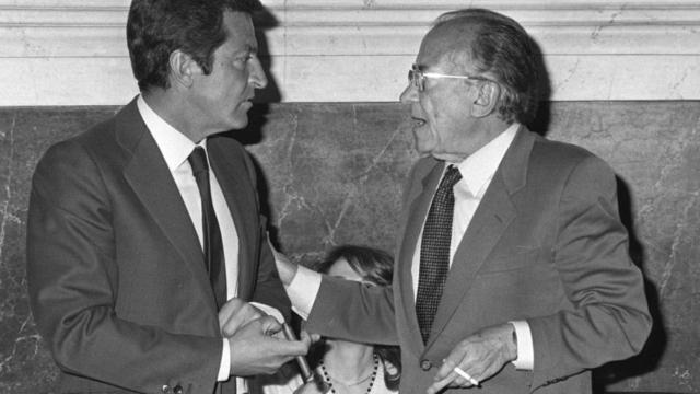 Adolfo Suárez y Santiago Carrillo.