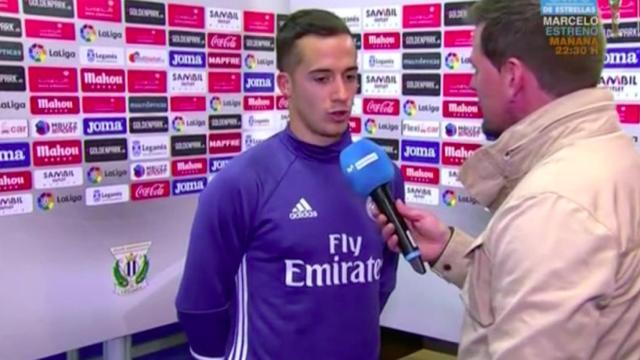 Lucas Vázquez, en zona mixta