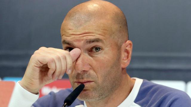 Zinedine Zidane durante su comparecencia ante los medios.