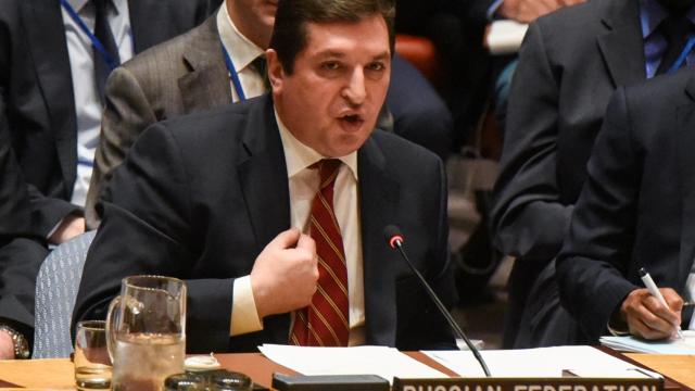 El enviado permanente de Rusia en la ONU, Vladimir Safronkov.