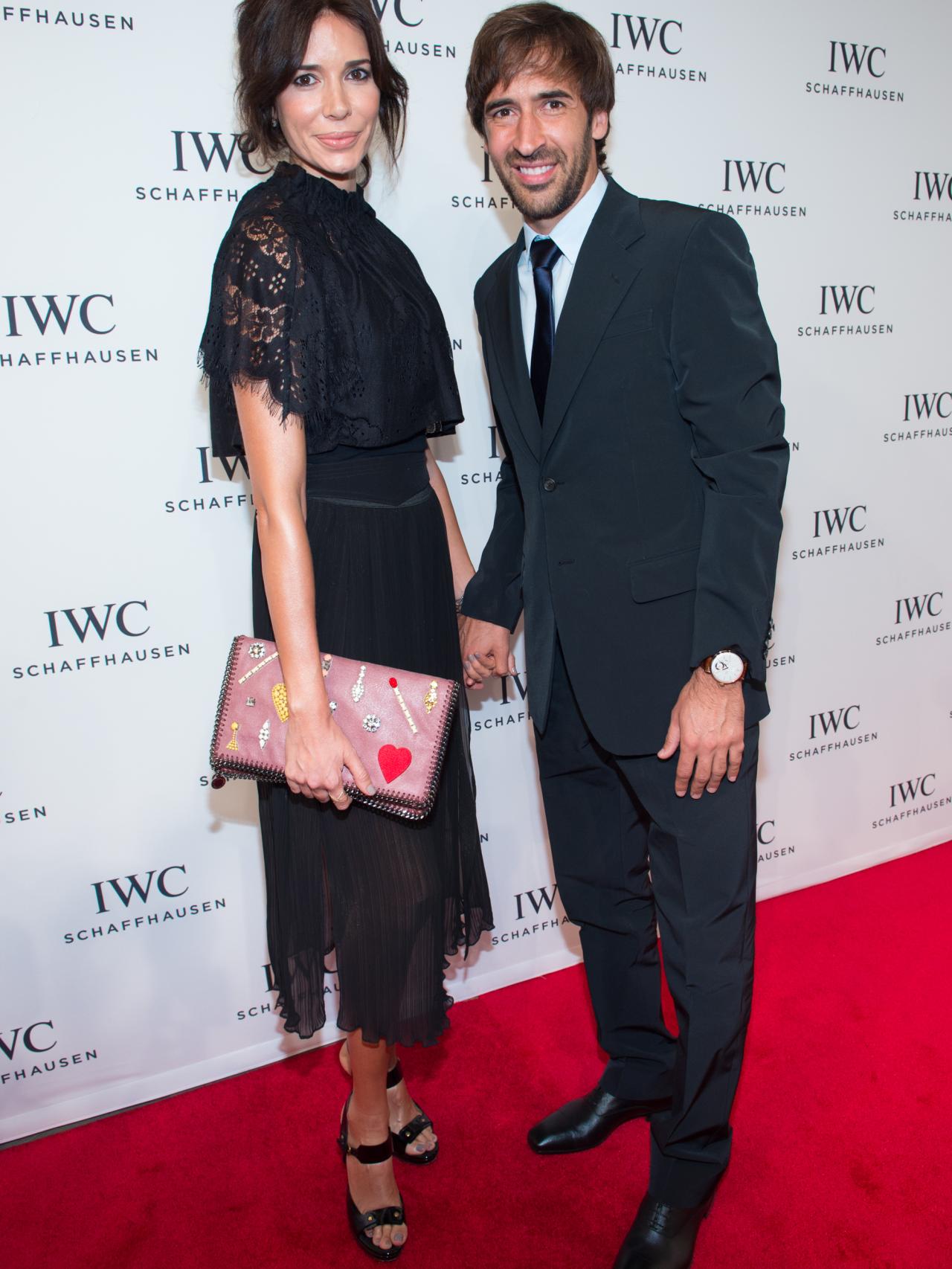 Raúl González y Mamen Sanz en su primer acto público en Nueva York, 2015. Gtres.