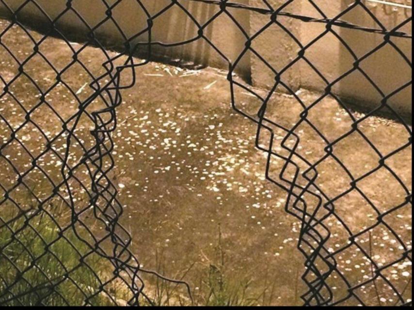 Imagen enviada por Matos a EL ESPAÑOL mostrando la verja de la cárcel de Caxias, cortada.