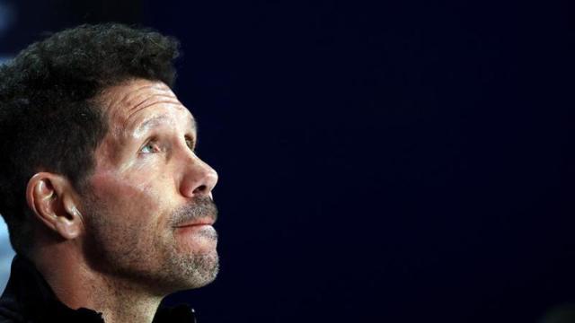 Simeone, en rueda de prensa.