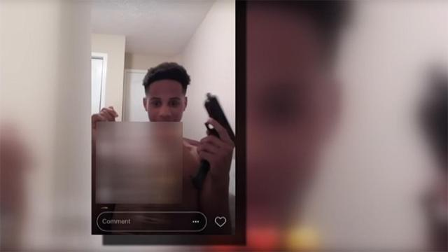 Malachi Hemphill, de 13 años, en el momento de grabar el vídeo en Instagram.