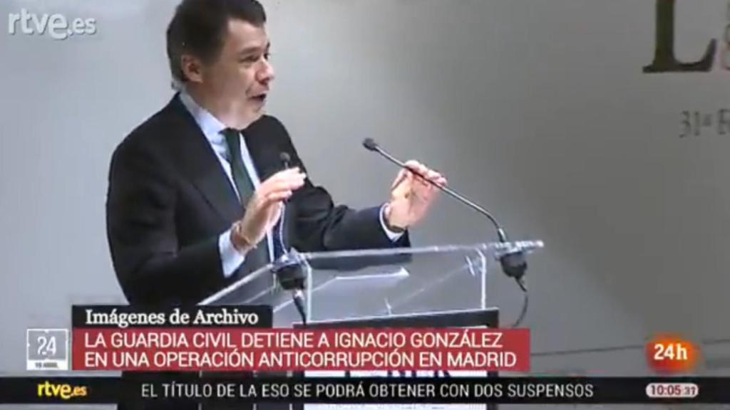 TVE vuelve a ser la última: tardío anuncio de la detención de Ignacio González