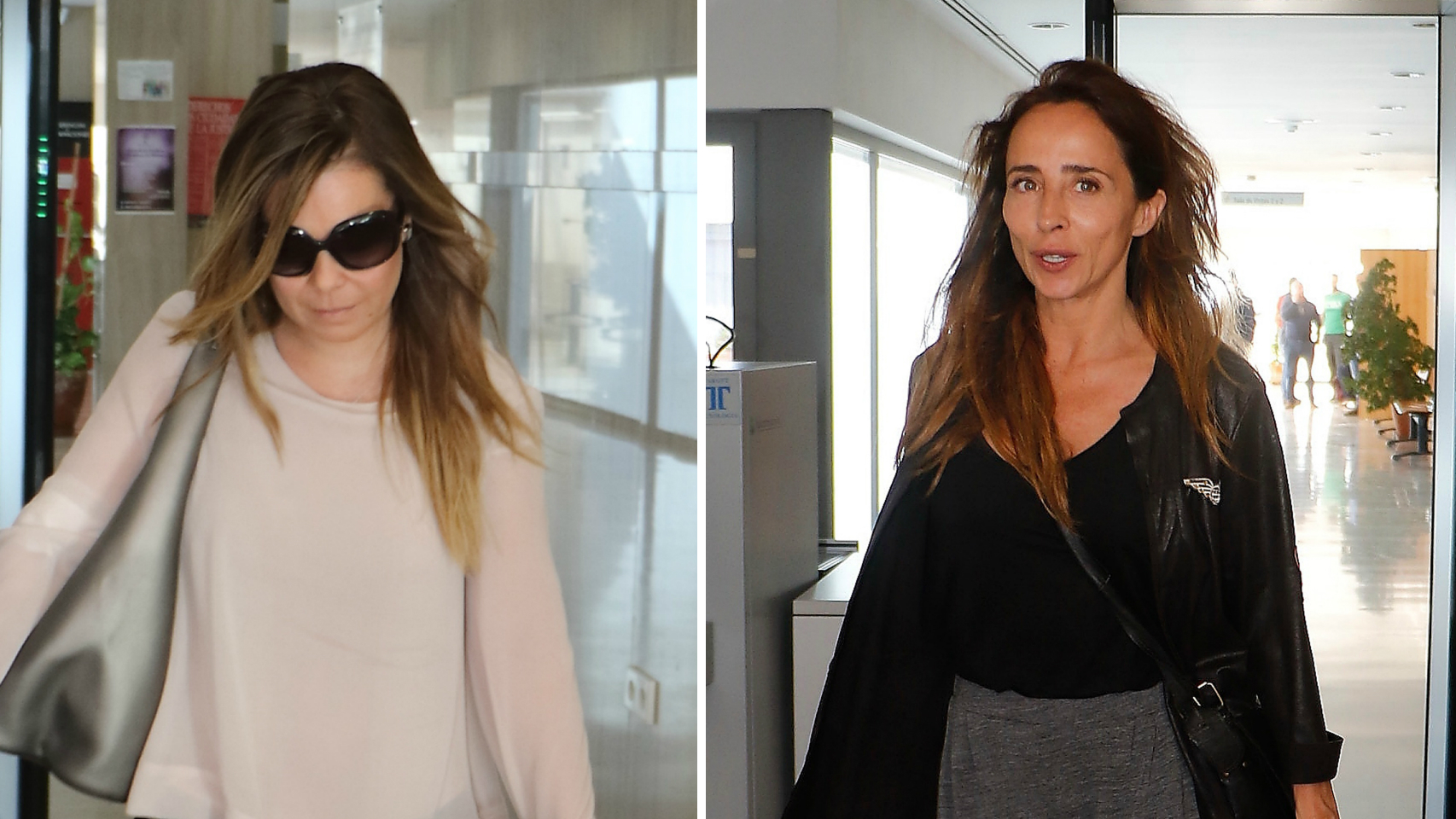 María José Campanario y María Patiño a su llegada al juzgado.