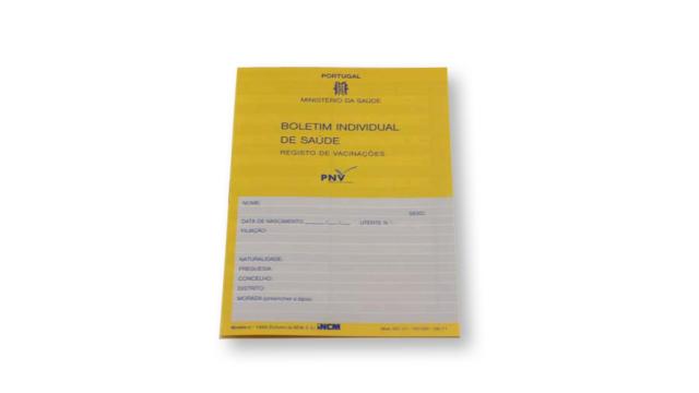 Cartilla del programa de vacunación portugués.