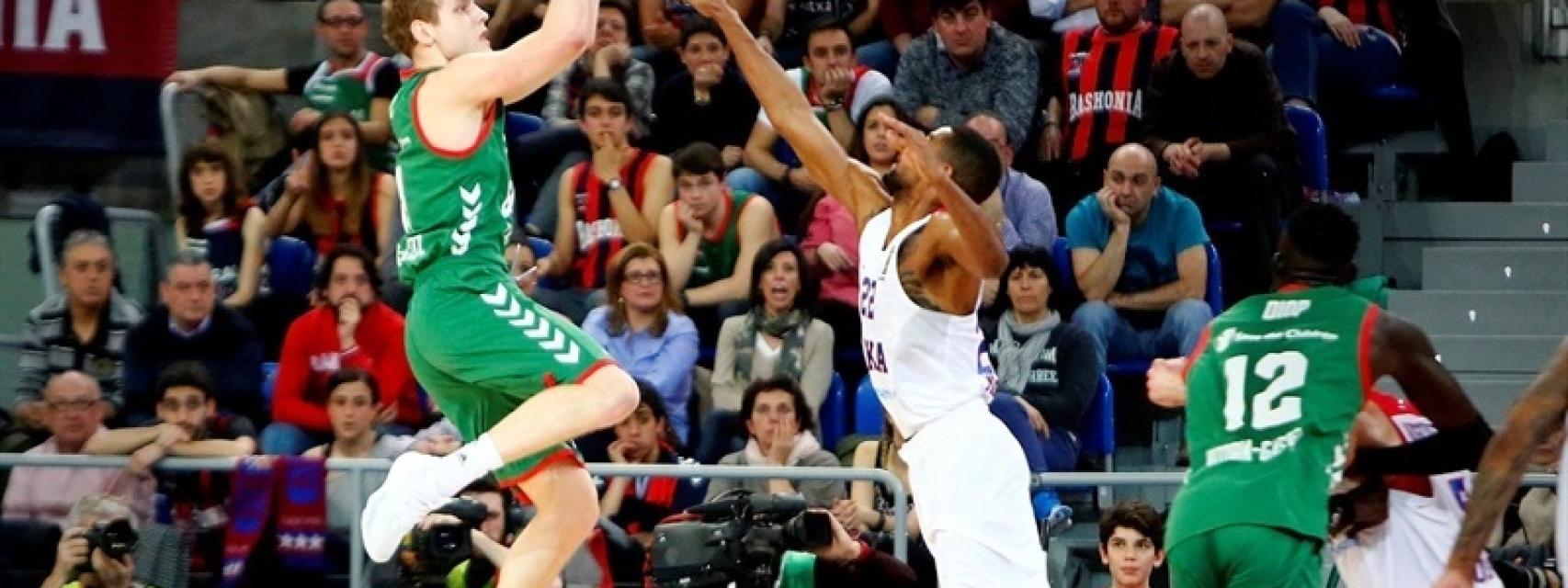 Jaka Blazic lanza en el último partido en Vitoria contra el CSKA.