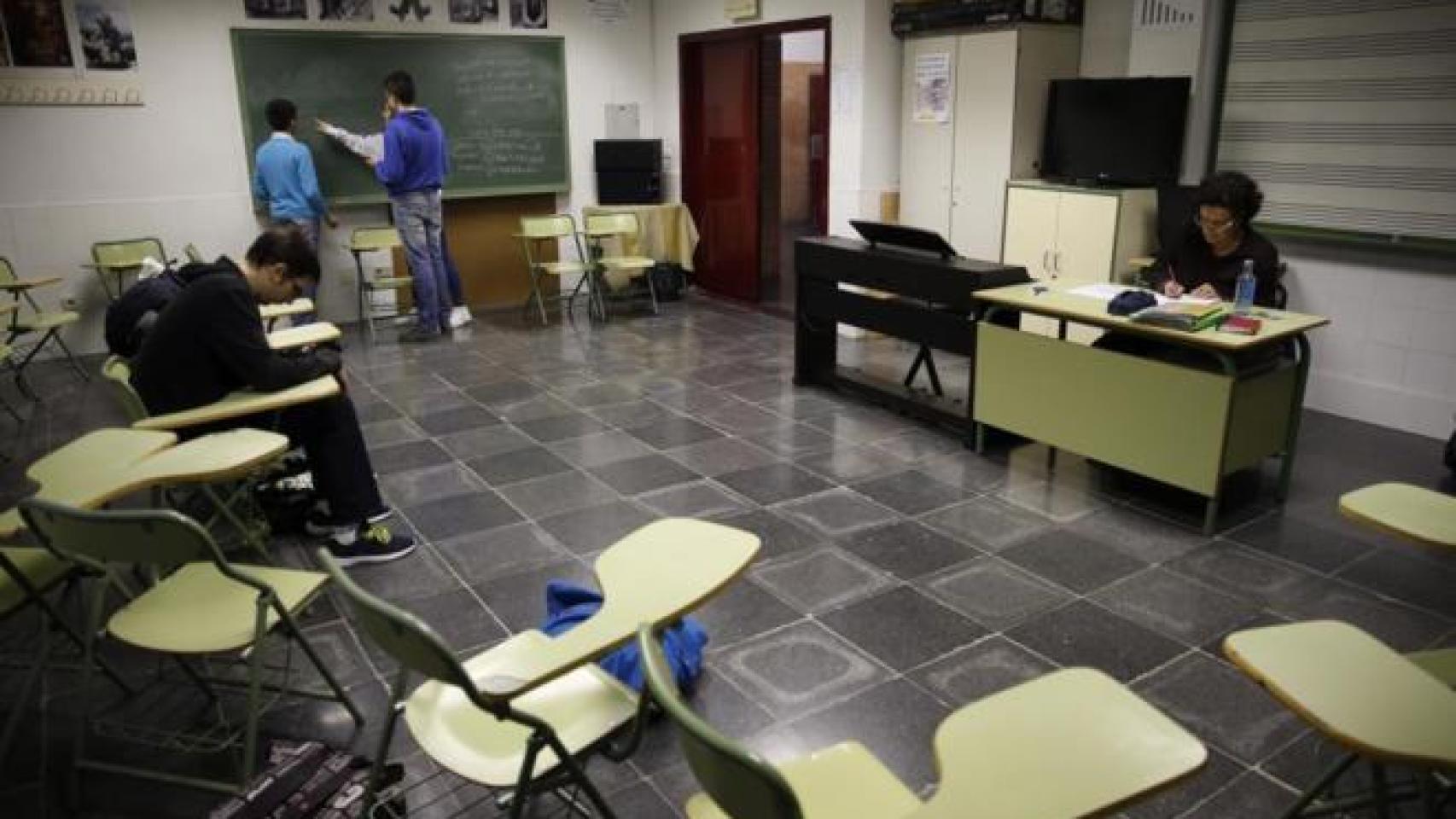 Aulas vacías en un instituto.