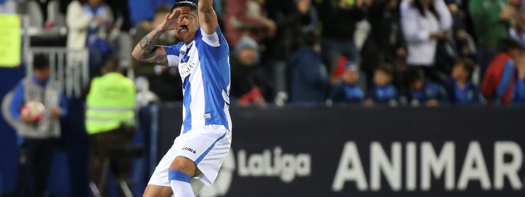 Luciano celebra un gol.