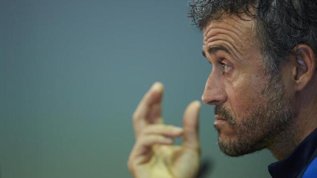 Luis Enrique, en rueda de prensa.