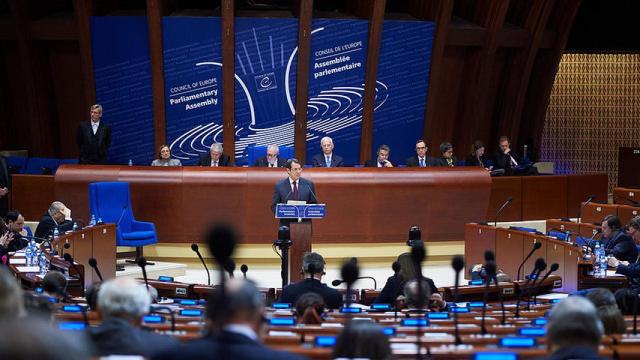 Asamblea parlamentaria del Consejo de Europa en Estrasburgo.