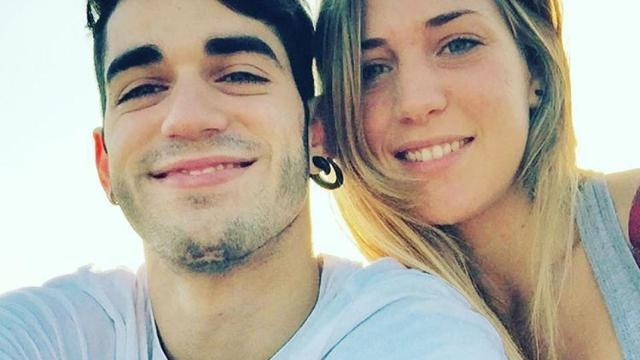 Pablo Ráez y su novia Andrea Rodríguez.