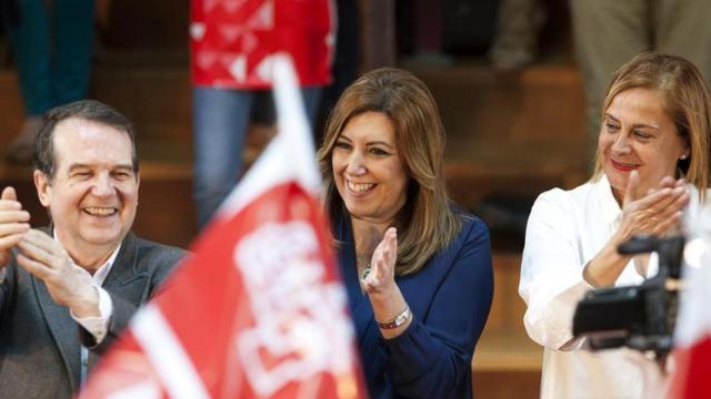 Susana Díaz, durante su acto de este sábado en Pontevedra.