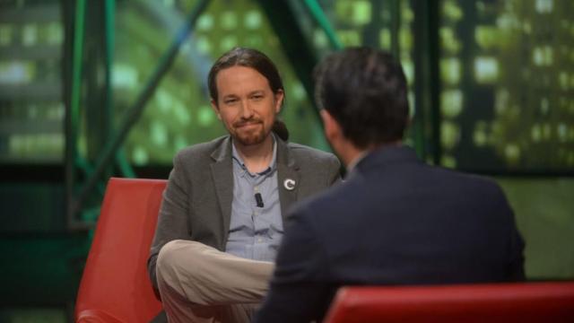 El líder de Podemos, durante el programa.