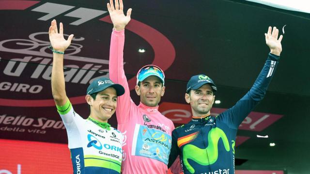 Podio de la pasada edición del Giro de Italia.