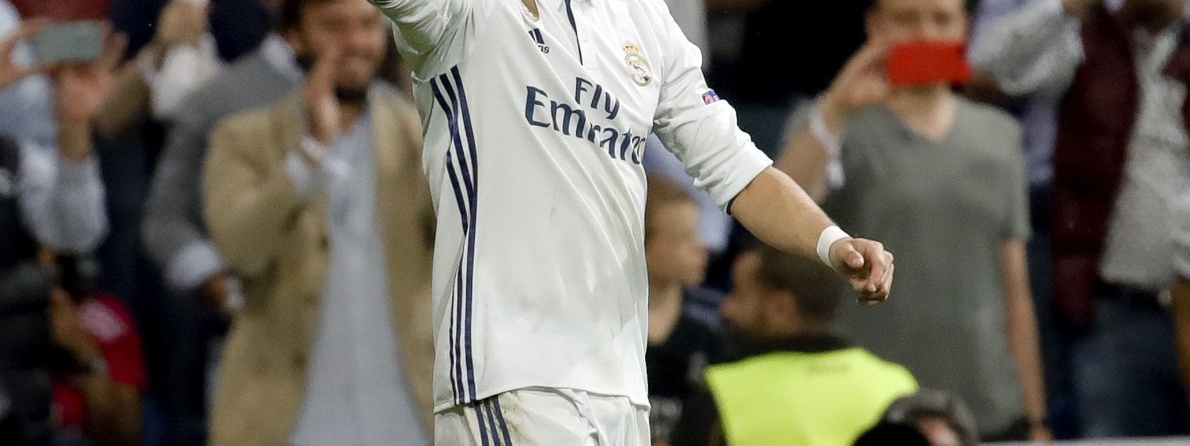 Cristiano Ronaldo celebra uno de sus tres goles al Atlético.
