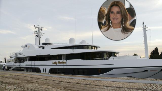 Imagen del yate Lady Marina atracado en el Guadalquivir.