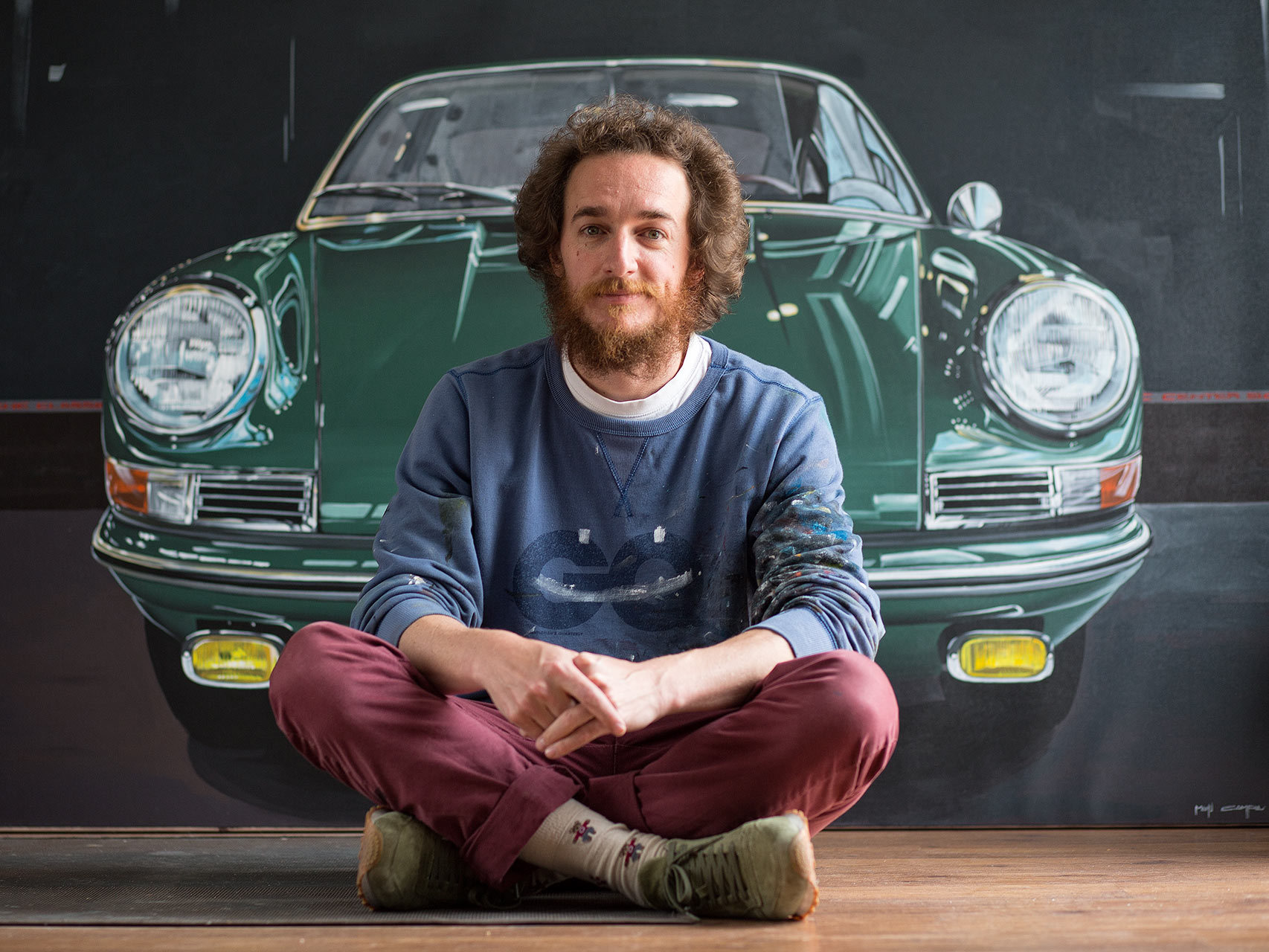 Manu Carpa en su estudio.