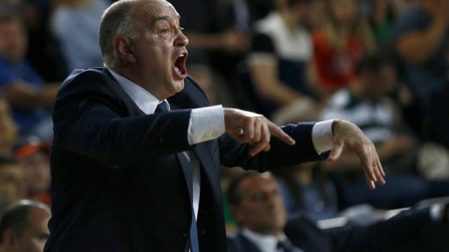Pablo Laso en un partido reciente con el Real Madrid.