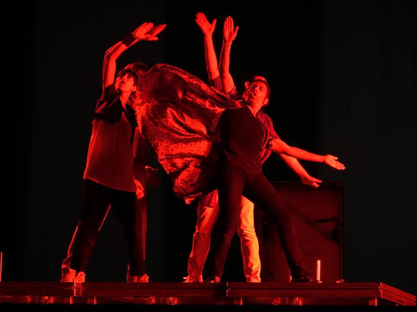 Un momento de la representación de La fiesta, este sábado.