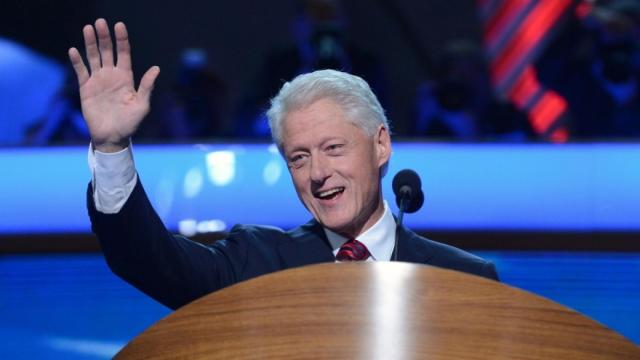 Bill Clinton en una convención demócrata.