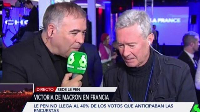 Antonio García Ferreras, reportero ocasional de El Objetivo, y Jorge Verstrynge.