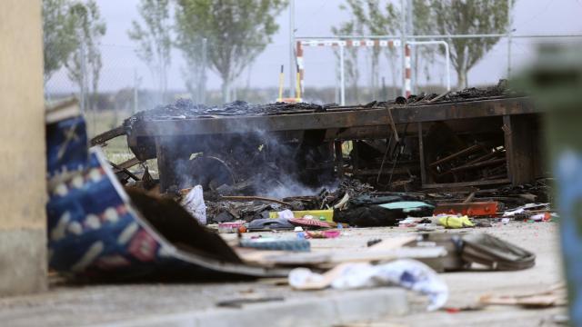 Destrozos provocados por la explosión