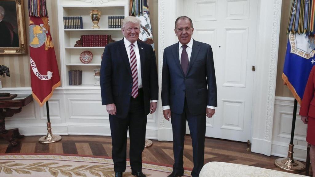 Trump y Lavrov, durante su encuentro este miércoles en la Casa Blanca