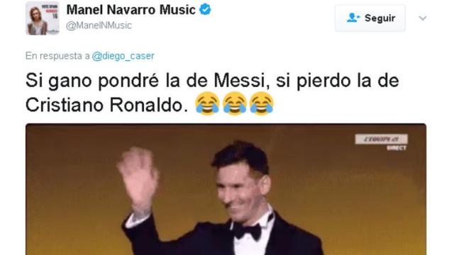 Captura de pantalla del Twitter de Manel Navarro