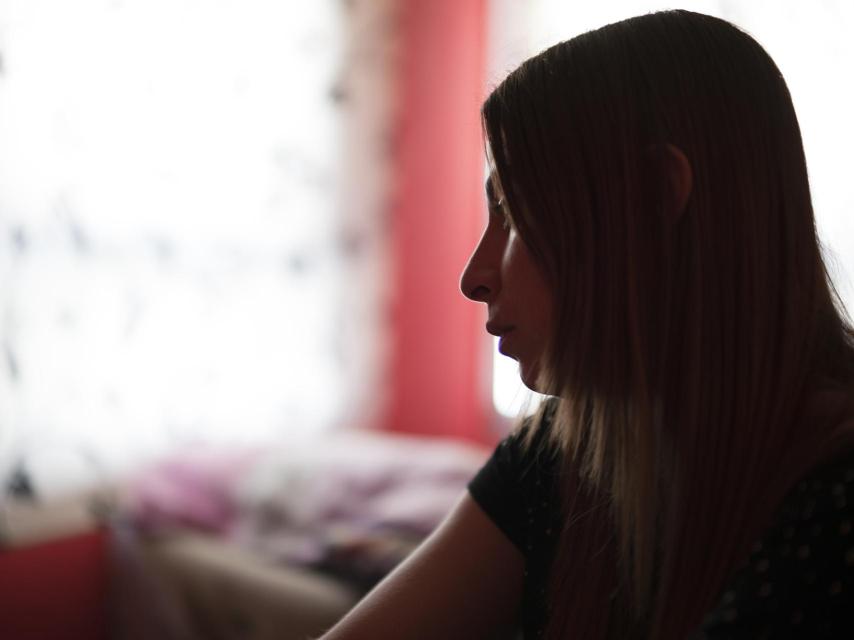 Mónica, durante la entrevista.