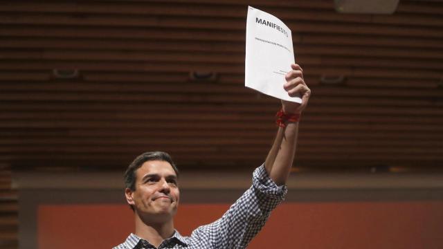 Pedro Sánchez, este martes en un acto con sindicalistas en Madrid.