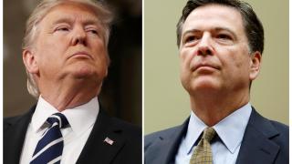 El presidente de EEUU, Donald Trump. Y James Comey, exdirector del FBI.