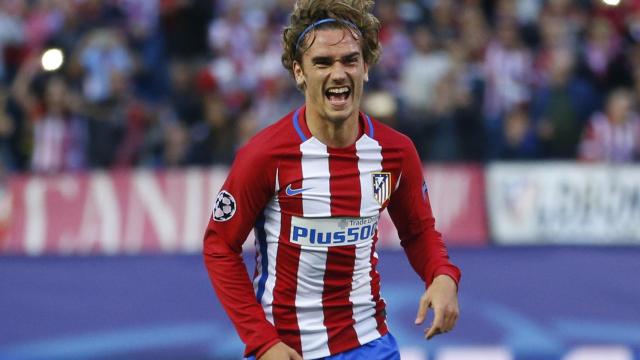 Griezmann celebra un gol con el Atlético de Madrid.