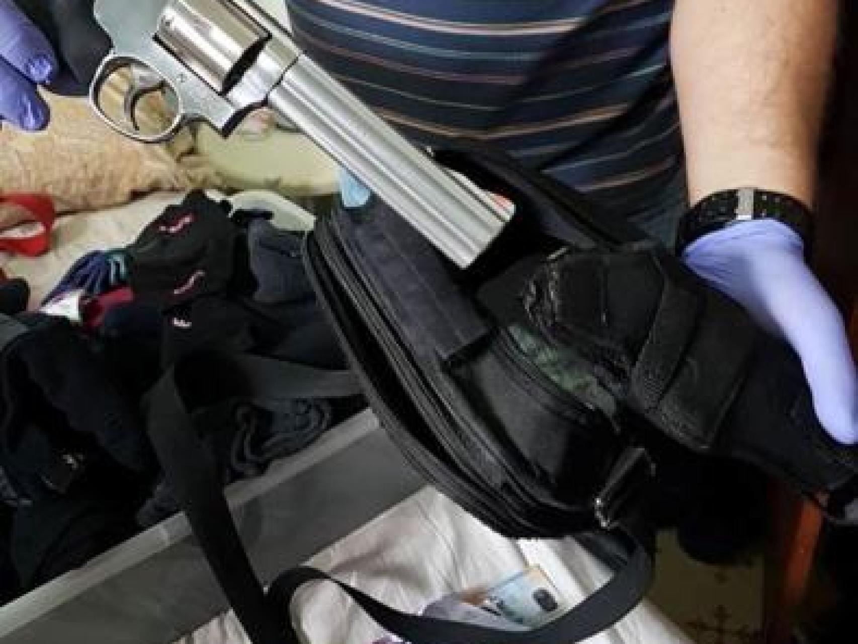 La pistola utilizada en los atracos