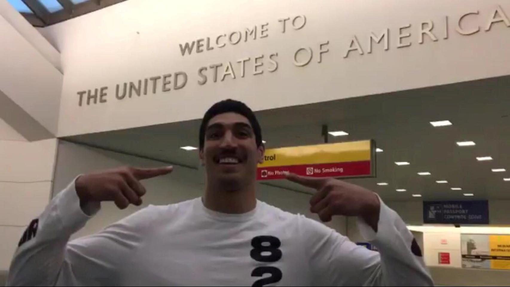 Kanter tras aterrizar en Nueva York.