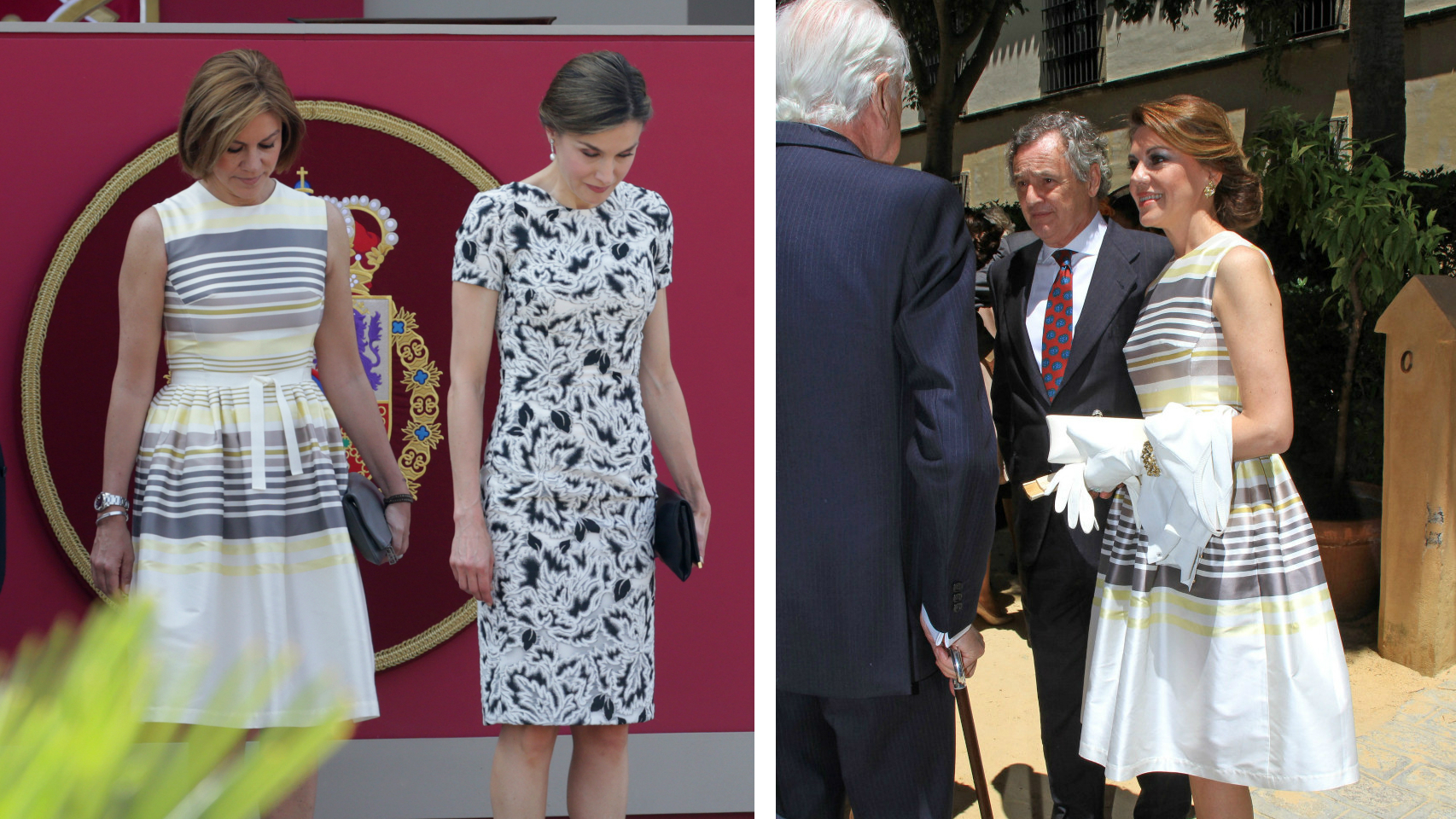 María Dolores de Cospedal en 2016 y 2013.