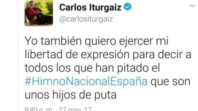 Imagen del tuit de Iturgáiz.