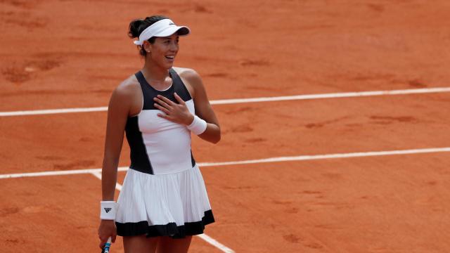 Garbiñe Muguruza, en Roland Garros.